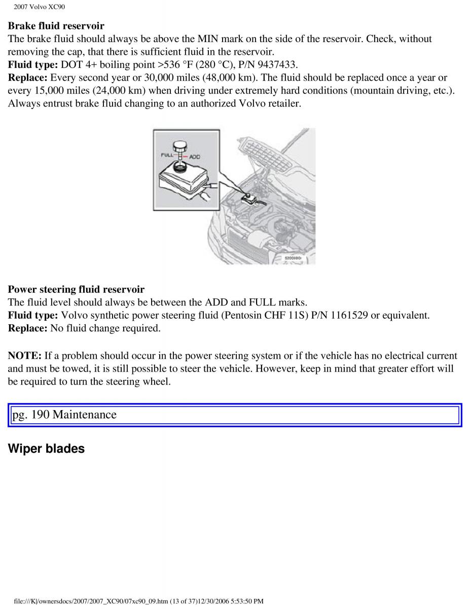 manual Volvo XC90 Volvo XC90 I 1 owners manual / page 199