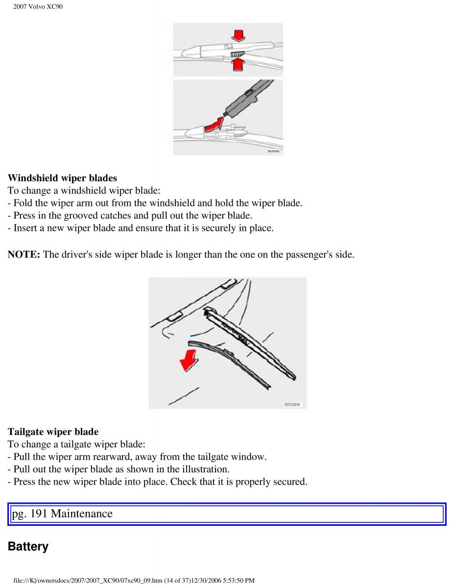 manual Volvo XC90 Volvo XC90 I 1 owners manual / page 200