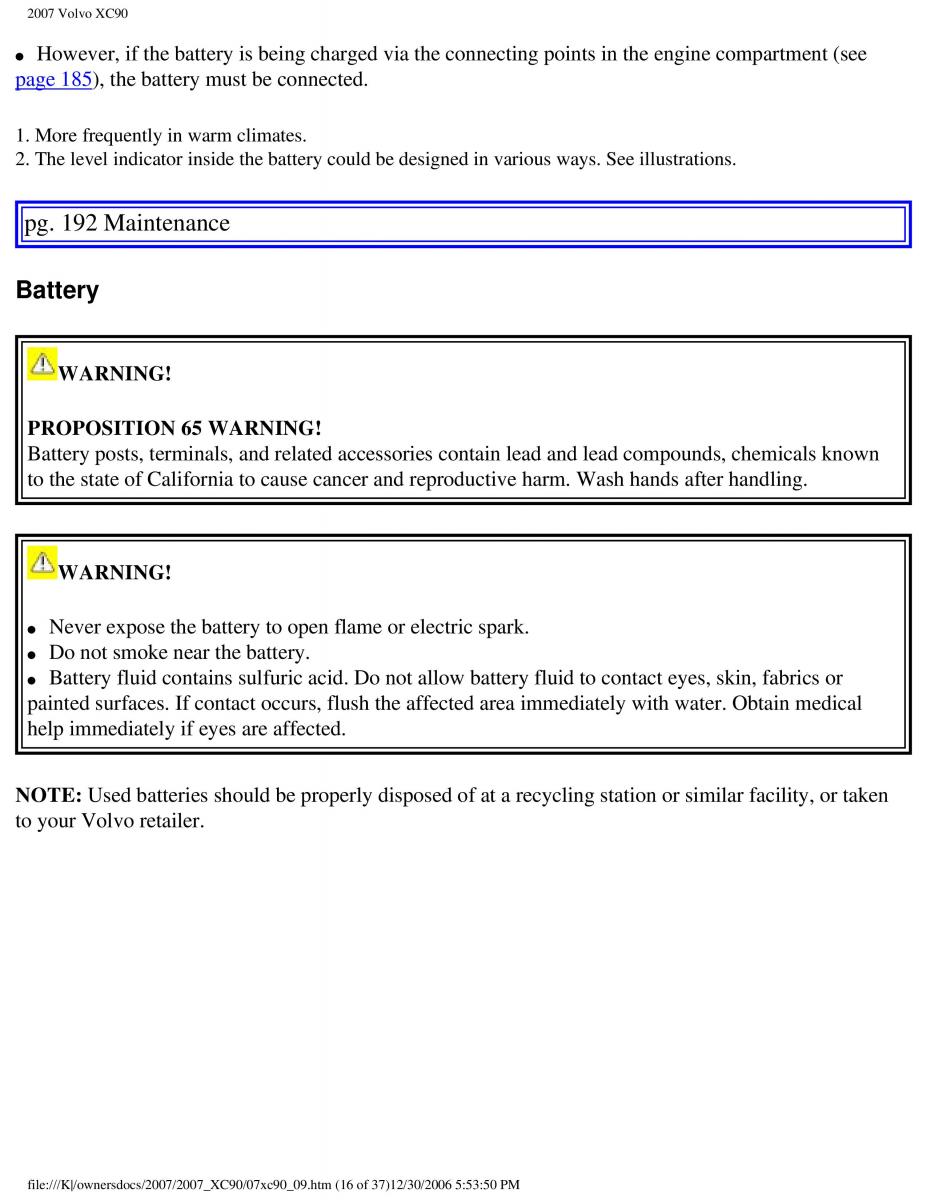 manual Volvo XC90 Volvo XC90 I 1 owners manual / page 202