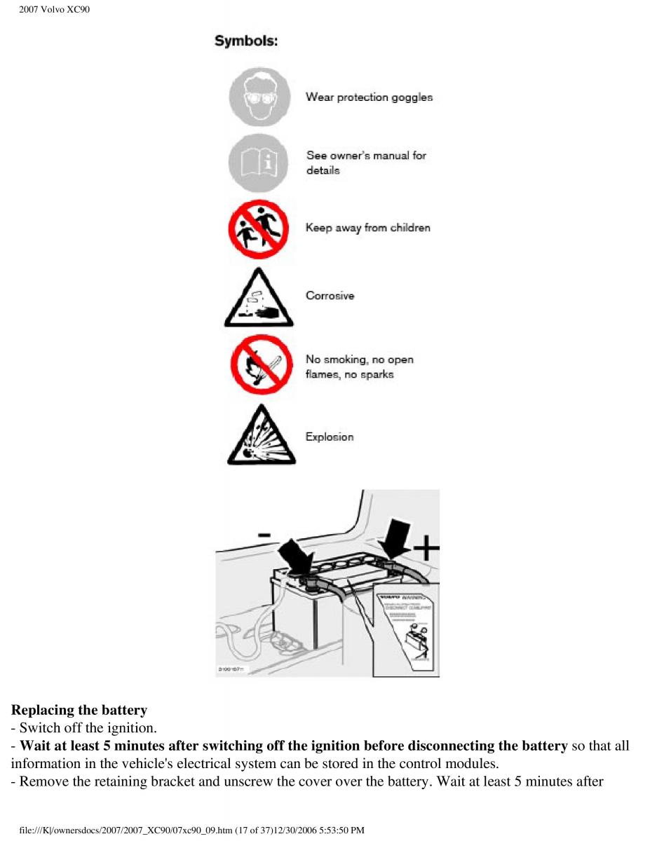 manual Volvo XC90 Volvo XC90 I 1 owners manual / page 203