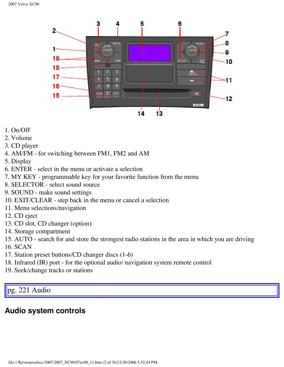 manual Volvo XC90 Volvo XC90 I 1 owners manual / page 235