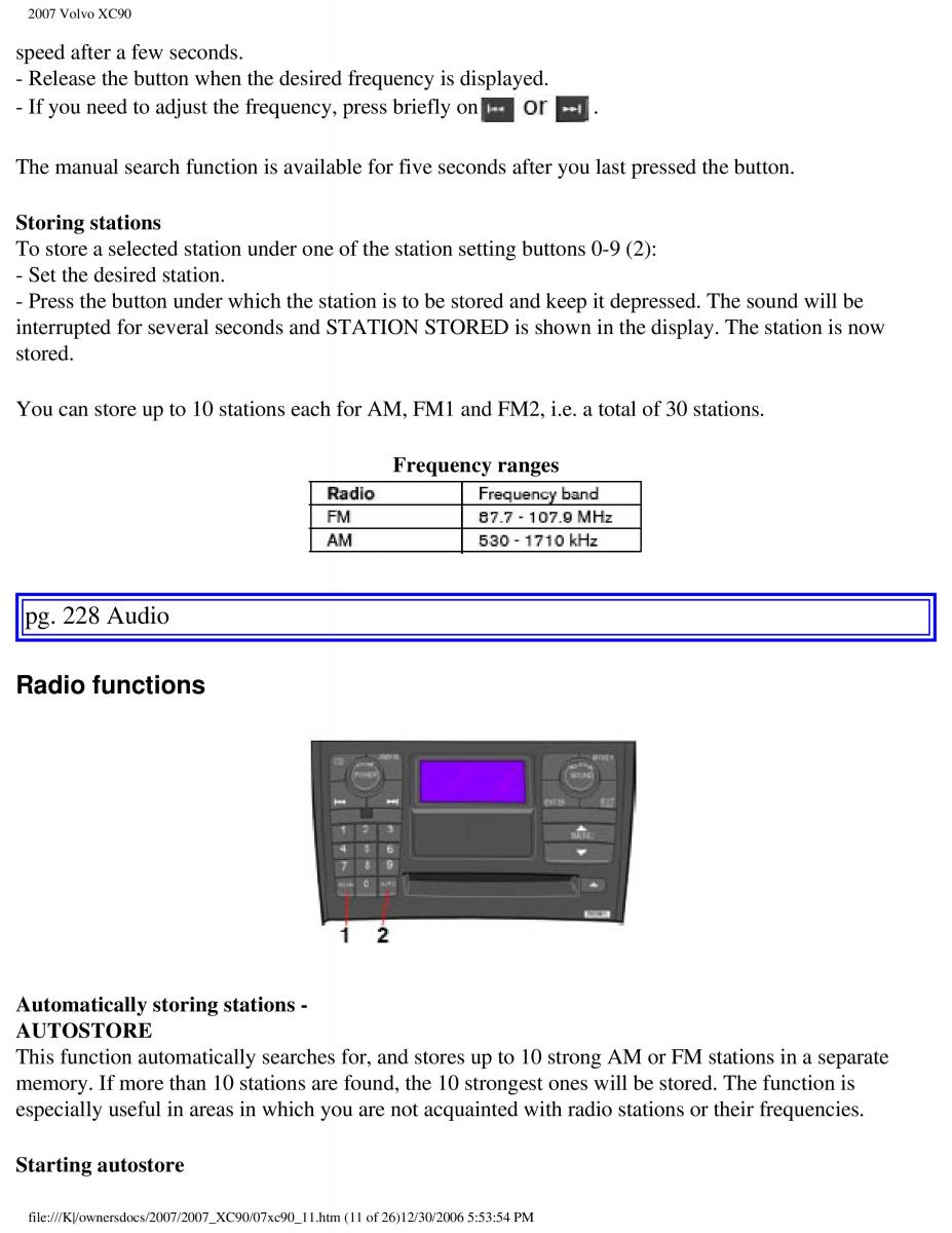 manual Volvo XC90 Volvo XC90 I 1 owners manual / page 244