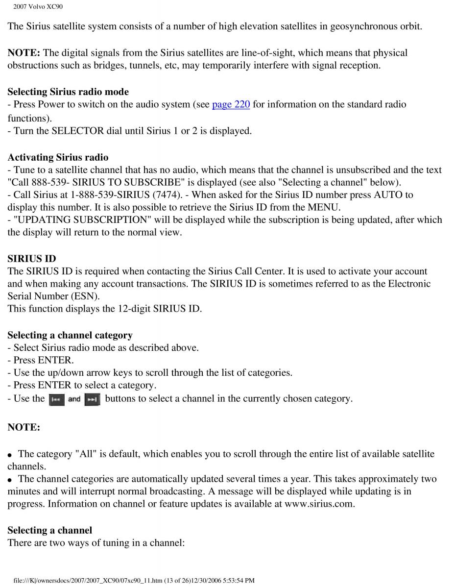 manual Volvo XC90 Volvo XC90 I 1 owners manual / page 246