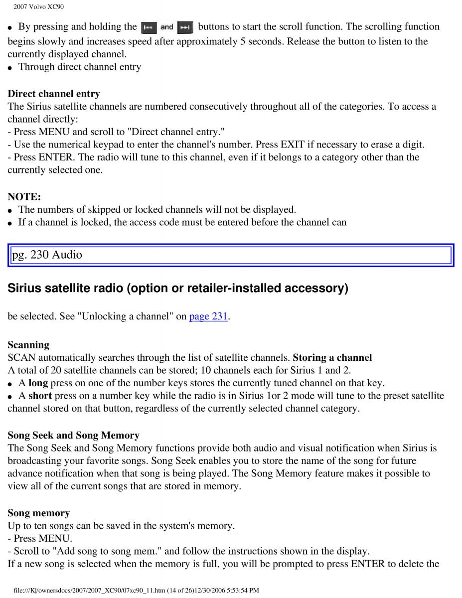 manual Volvo XC90 Volvo XC90 I 1 owners manual / page 247