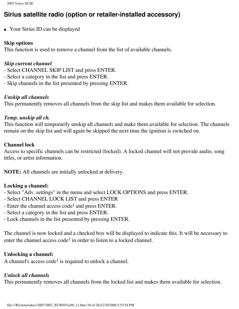 manual Volvo XC90 Volvo XC90 I 1 owners manual / page 249