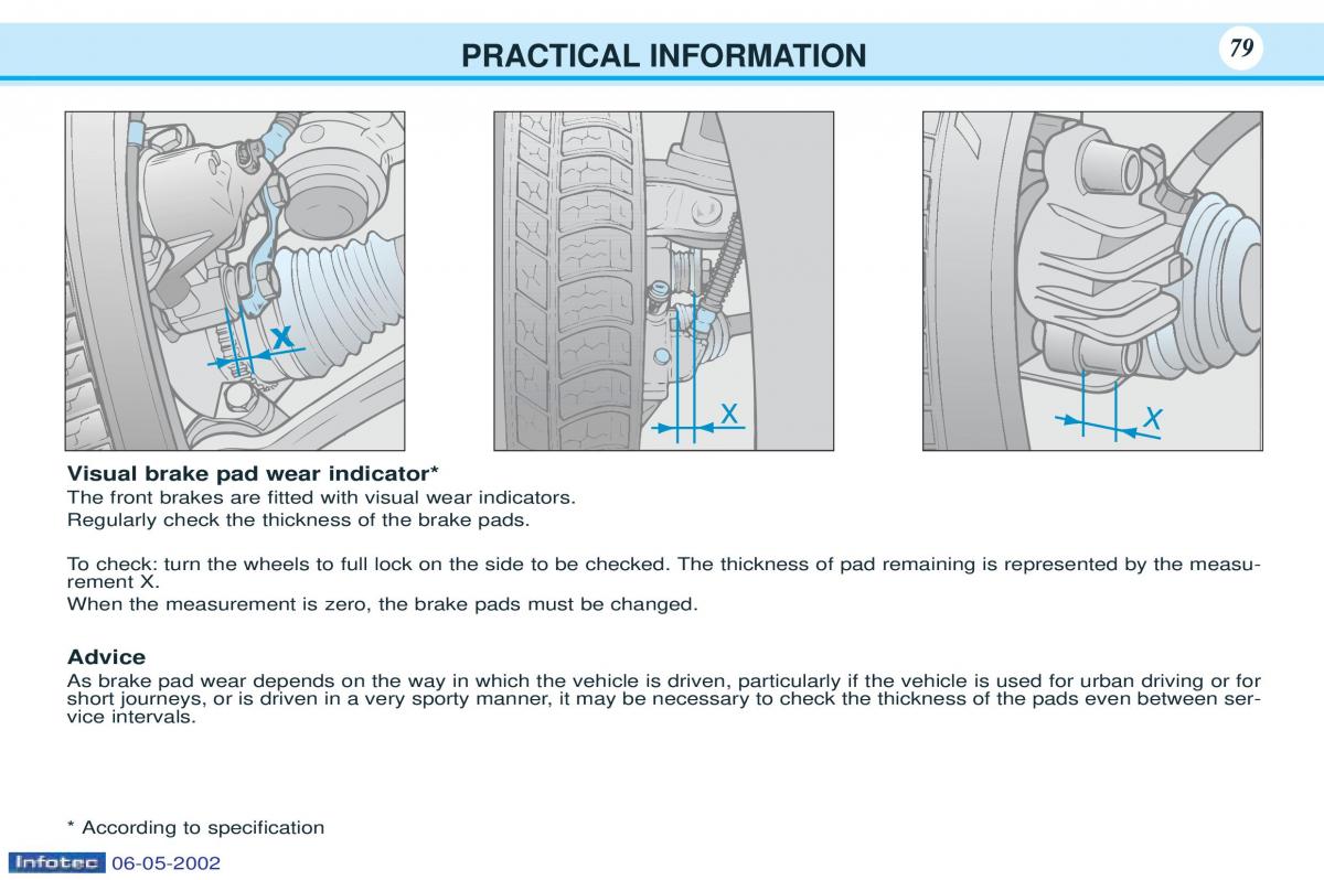 Peugeot 106 owners manual / page 81