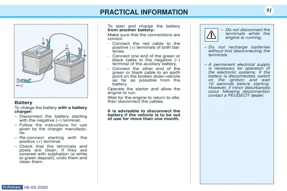 Peugeot 106 owners manual / page 95