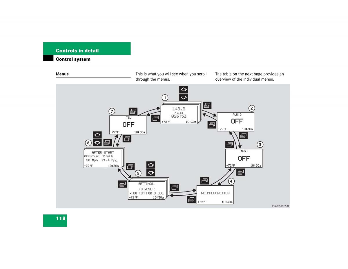 Mercedes Benz G500 G55 AMG owners manual / page 118