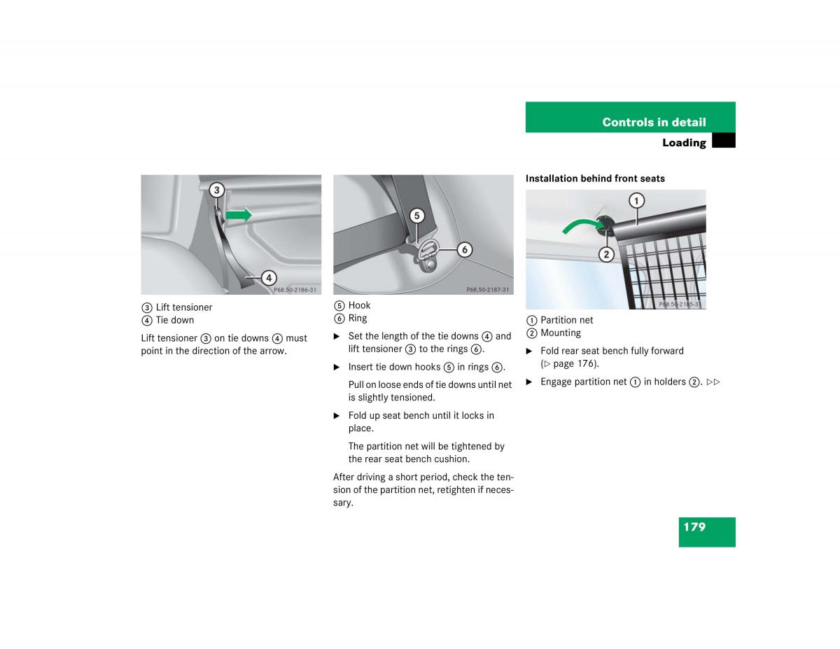 Mercedes Benz G500 G55 AMG owners manual / page 179