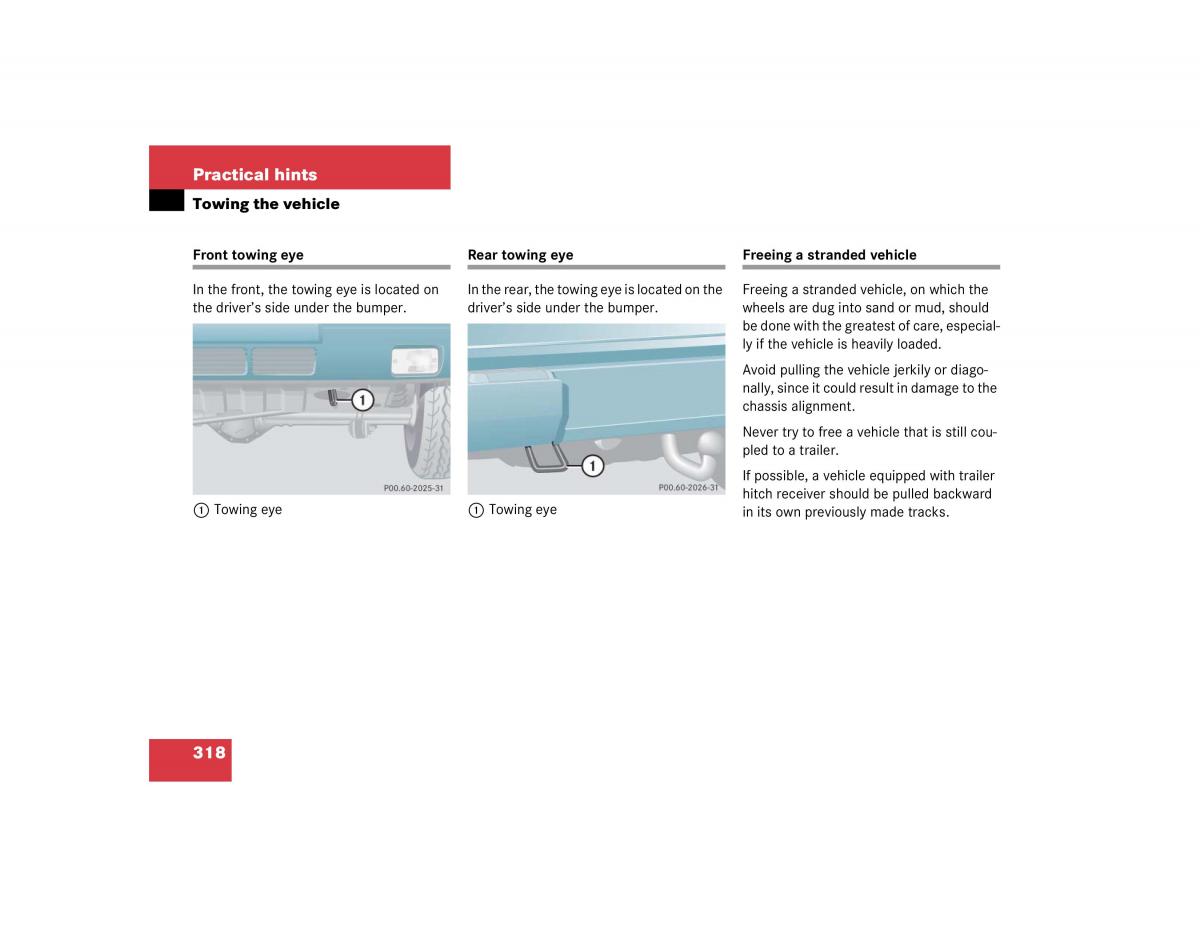 Mercedes Benz G500 G55 AMG owners manual / page 318