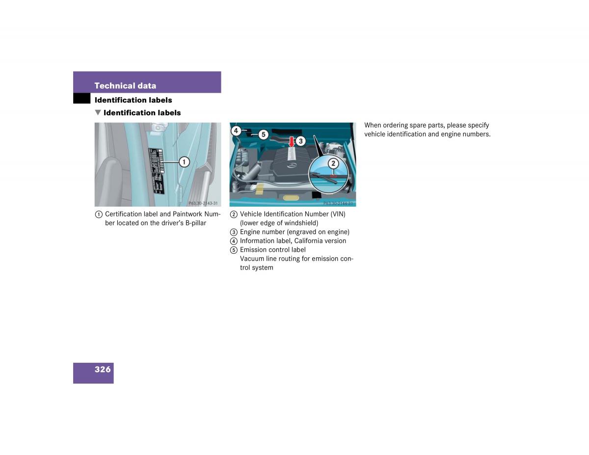 Mercedes Benz G500 G55 AMG owners manual / page 326