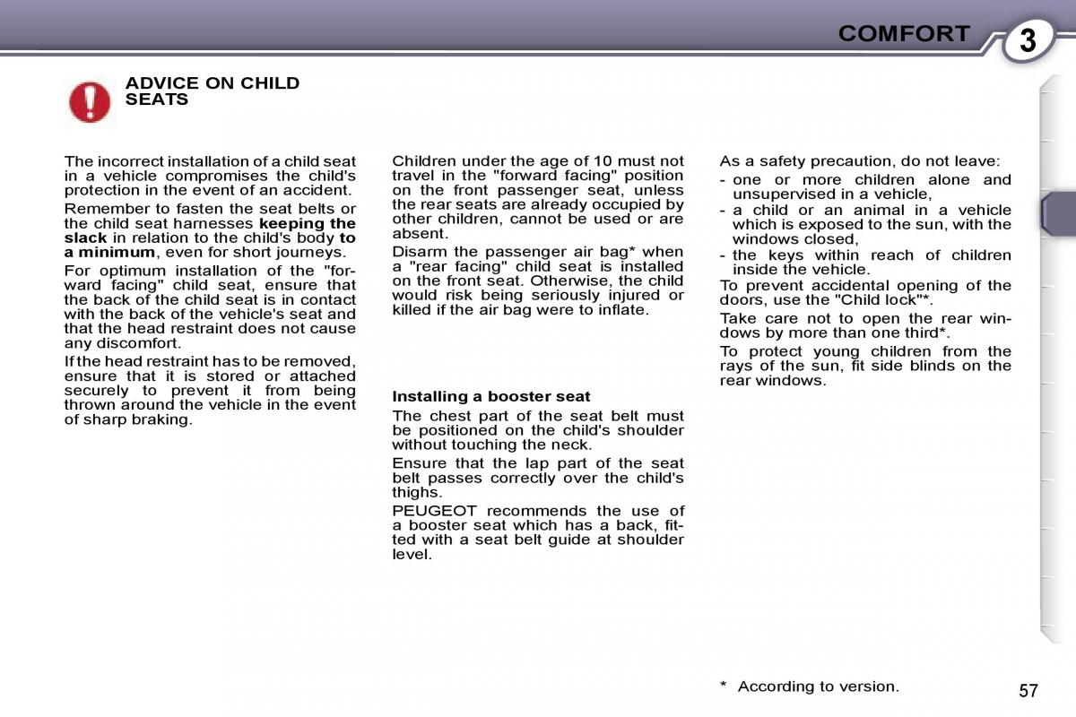 Peugeot 607 owners manual / page 55