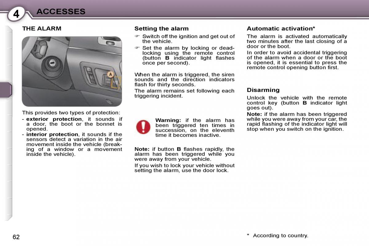 Peugeot 607 owners manual / page 65