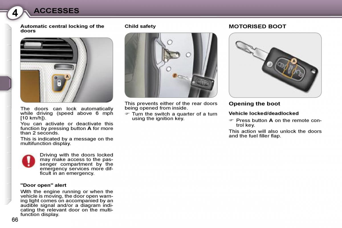 Peugeot 607 owners manual / page 69