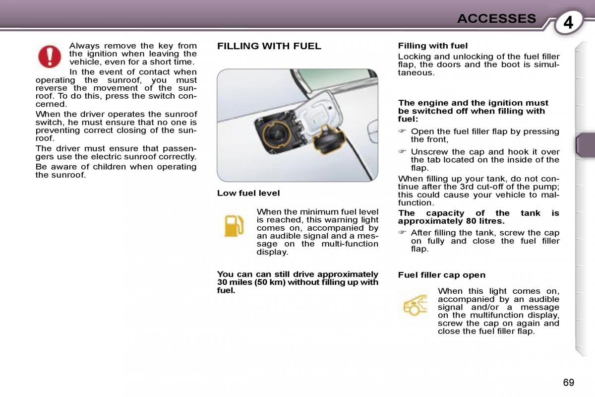 Peugeot 607 owners manual / page 73