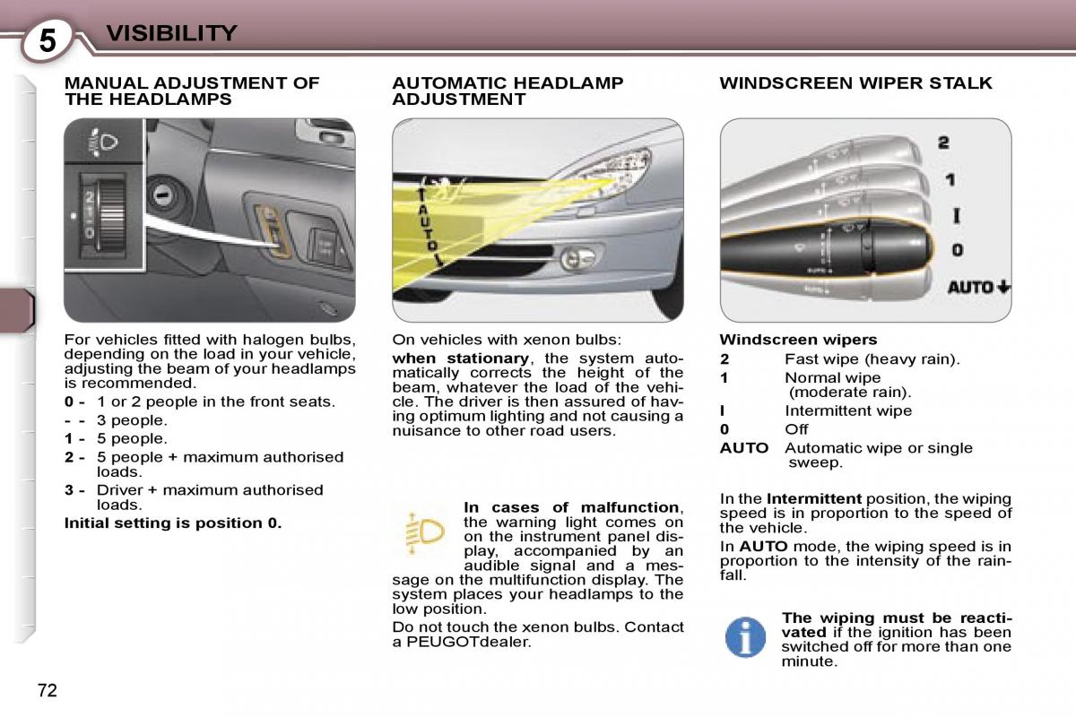 Peugeot 607 owners manual / page 79