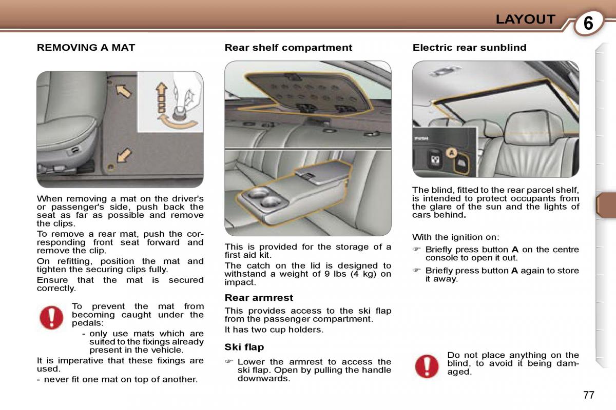 Peugeot 607 owners manual / page 86