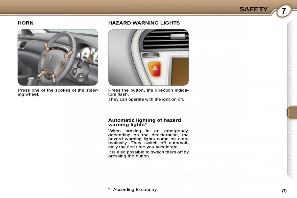 Peugeot 607 owners manual / page 88