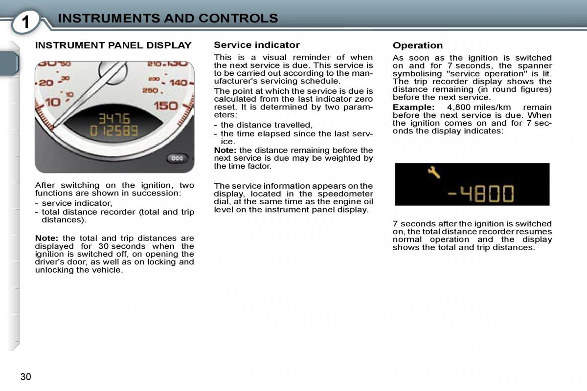 Peugeot 607 owners manual / page 26