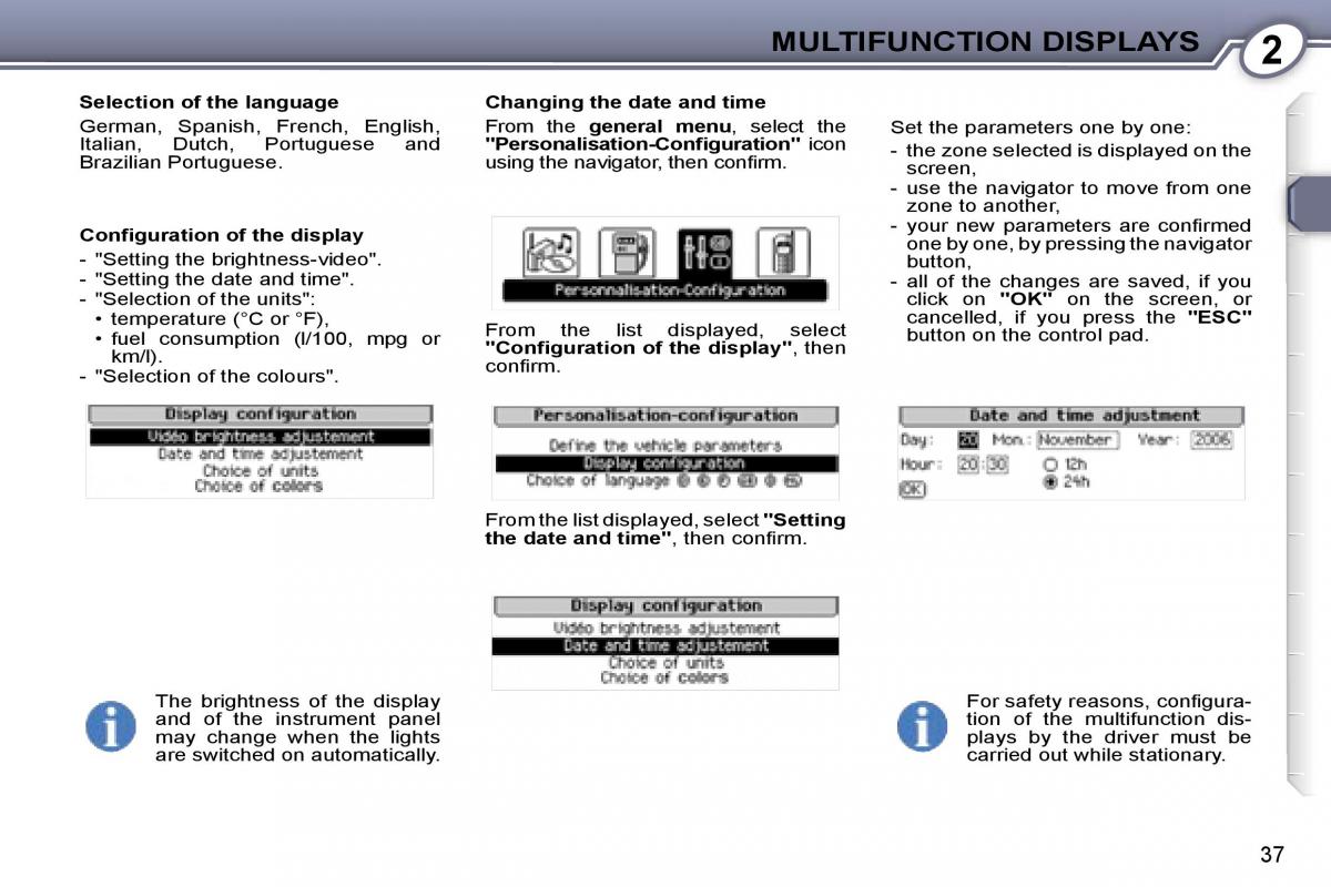 Peugeot 607 owners manual / page 32