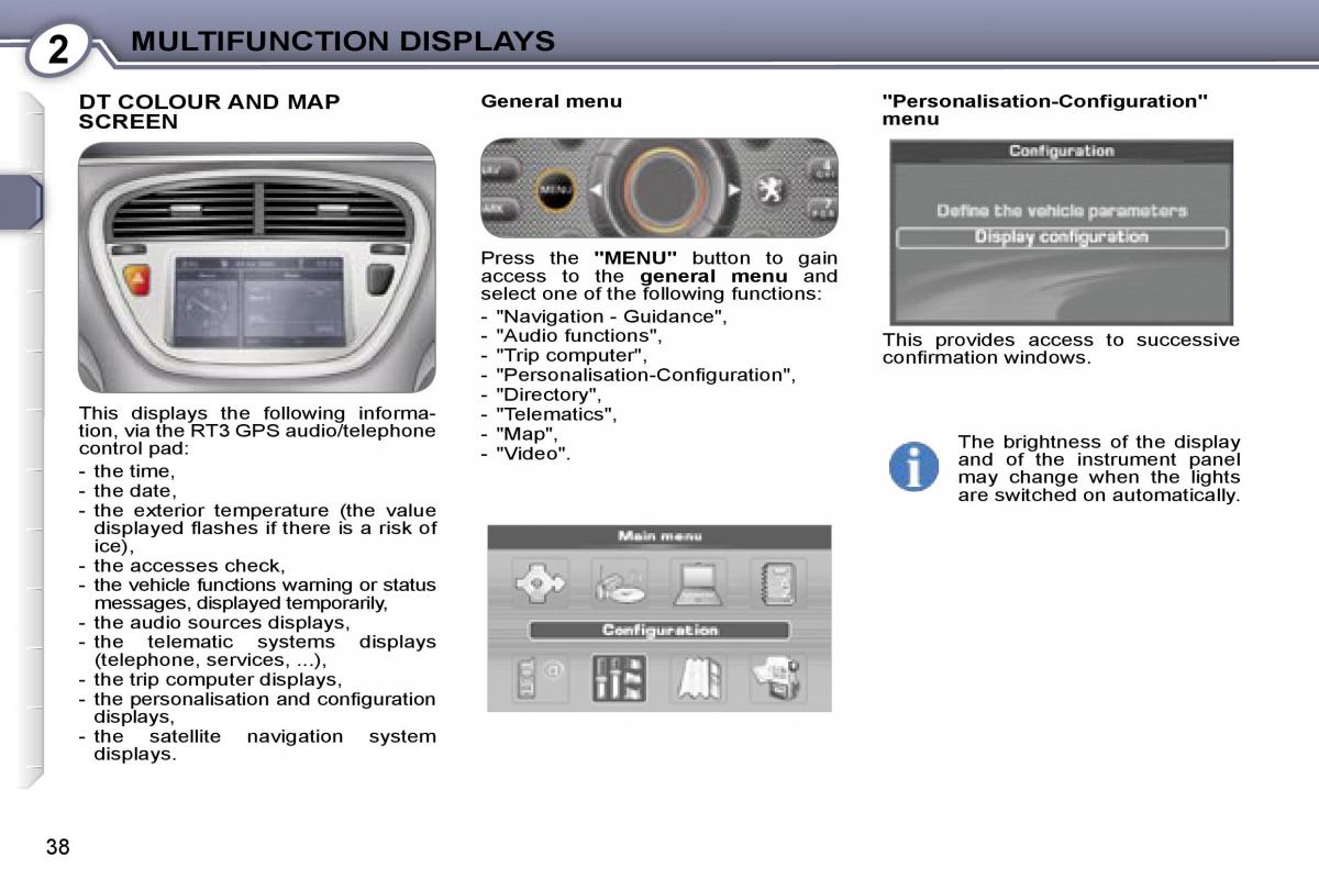 Peugeot 607 owners manual / page 33