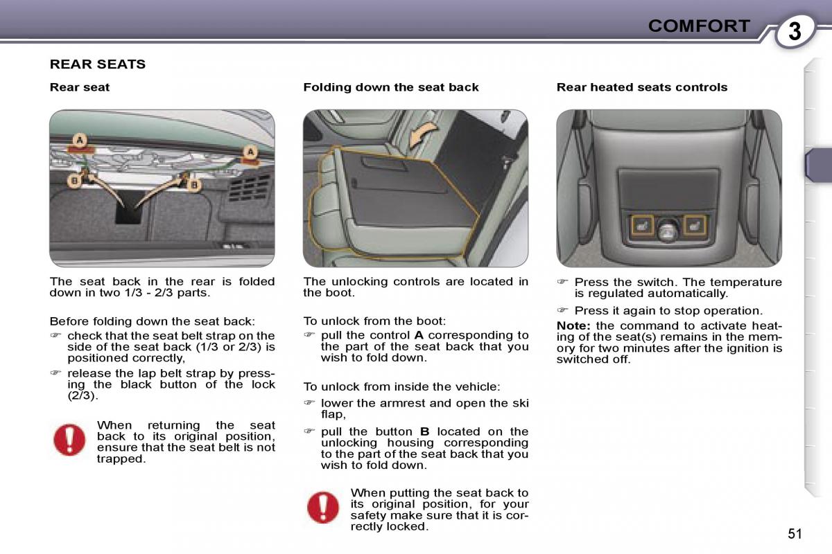 Peugeot 607 owners manual / page 51