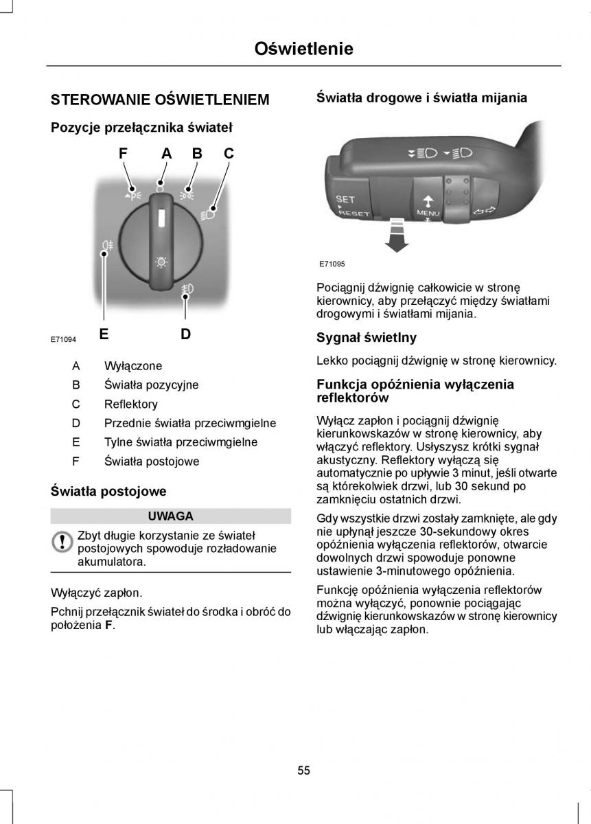 Ford Focus II 2 instrukcja obslugi / page 57