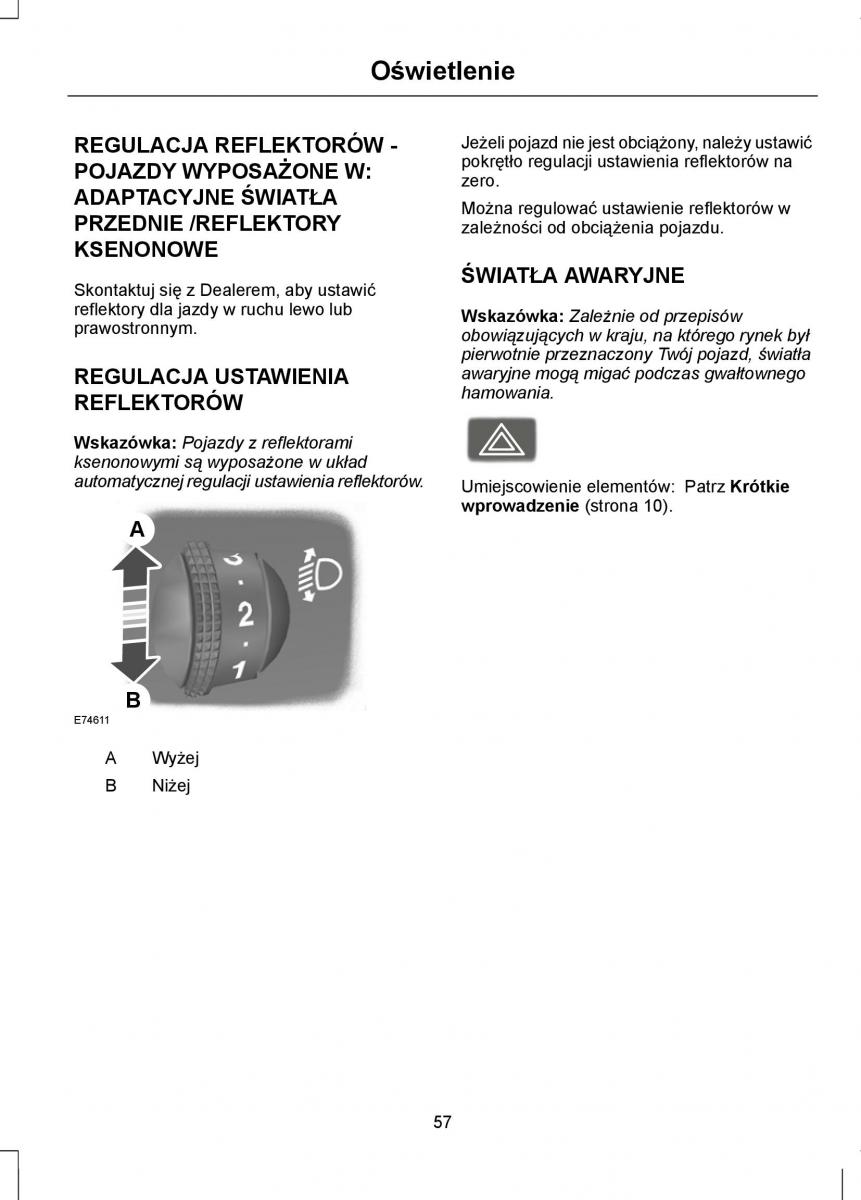 Ford Focus II 2 instrukcja obslugi / page 59