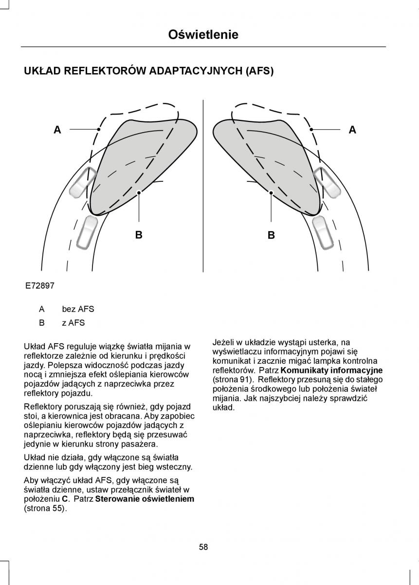 Ford Focus II 2 instrukcja obslugi / page 60