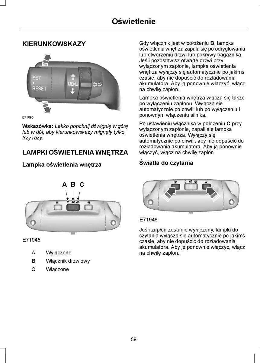 Ford Focus II 2 instrukcja obslugi / page 61