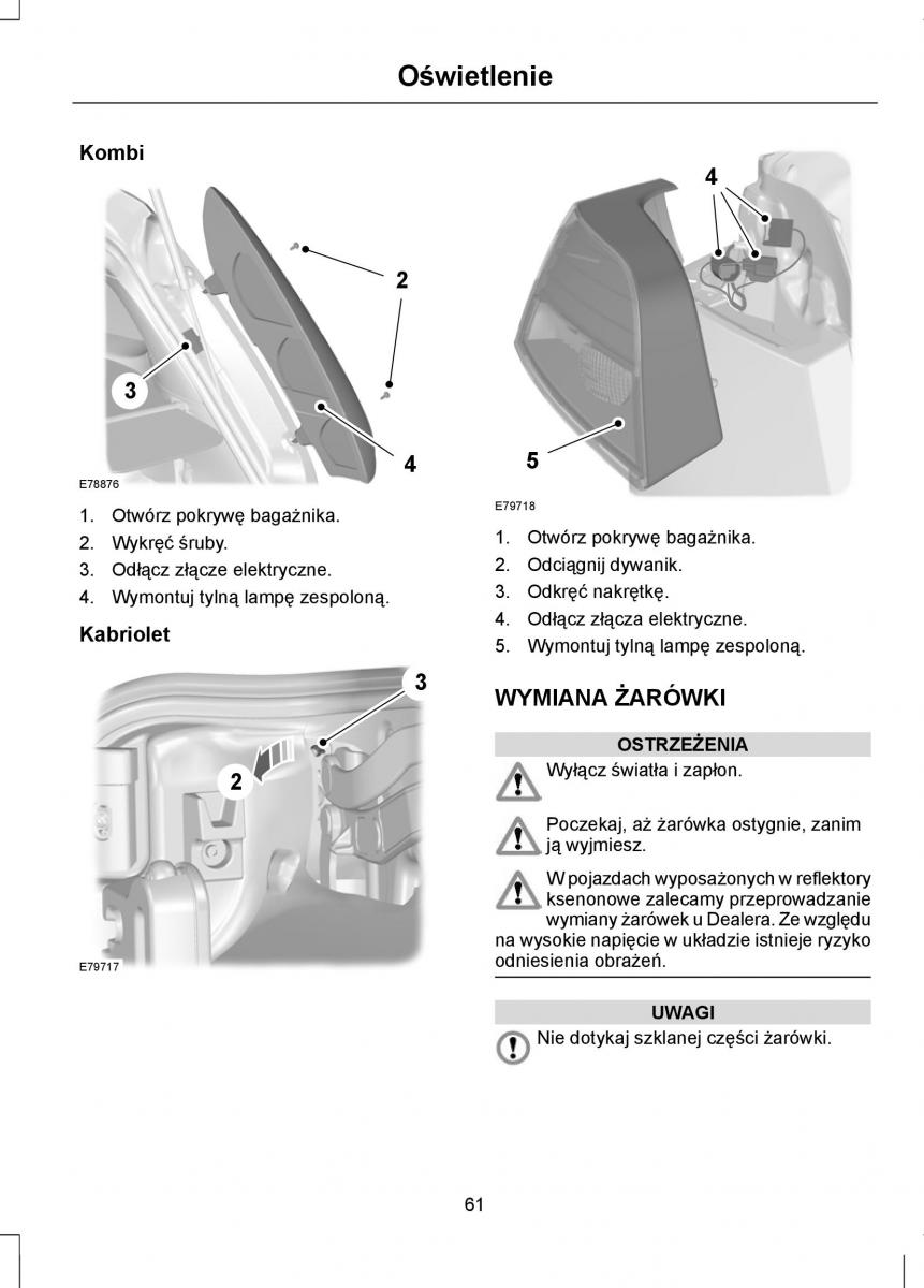 Ford Focus II 2 instrukcja obslugi / page 63