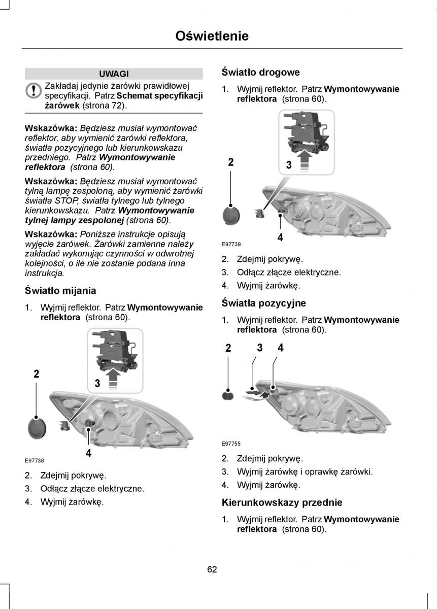 Ford Focus II 2 instrukcja obslugi / page 64