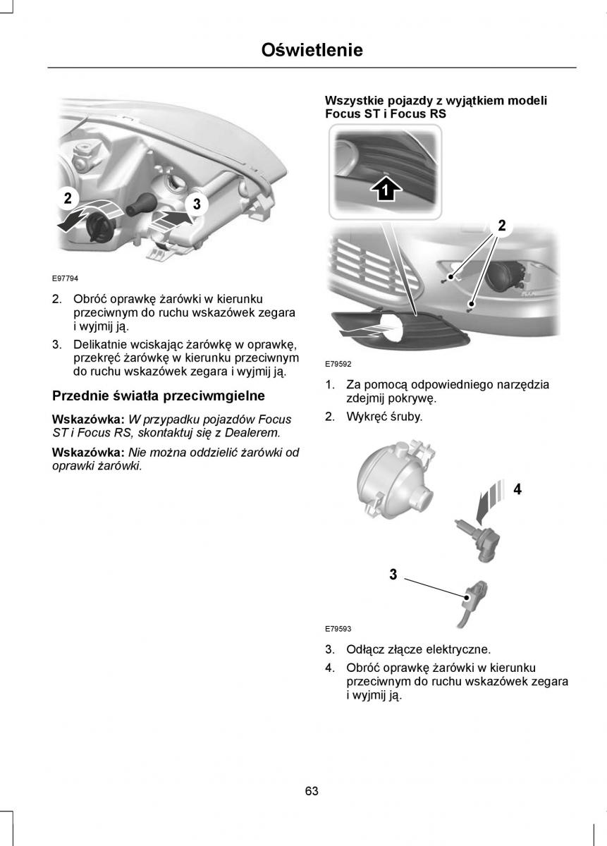 Ford Focus II 2 instrukcja obslugi / page 65