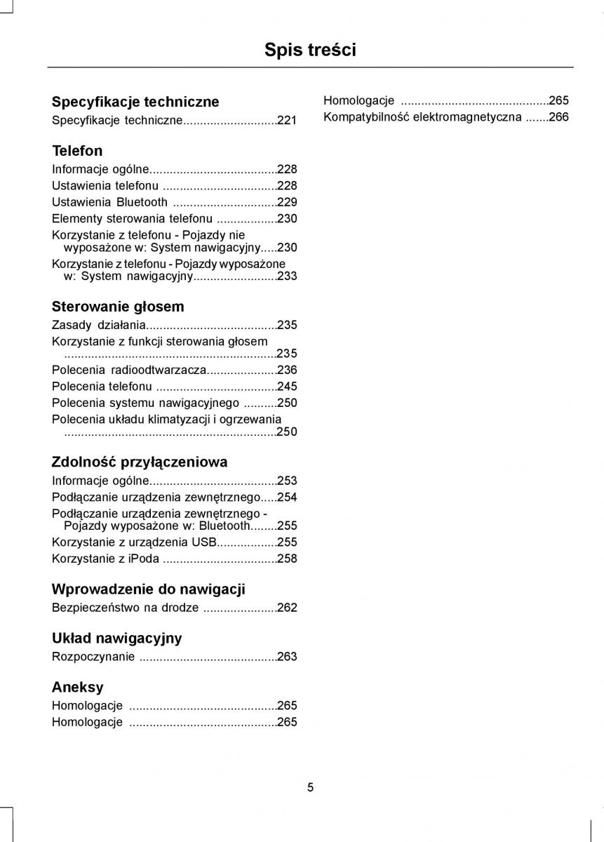 Ford Focus II 2 instrukcja obslugi / page 7