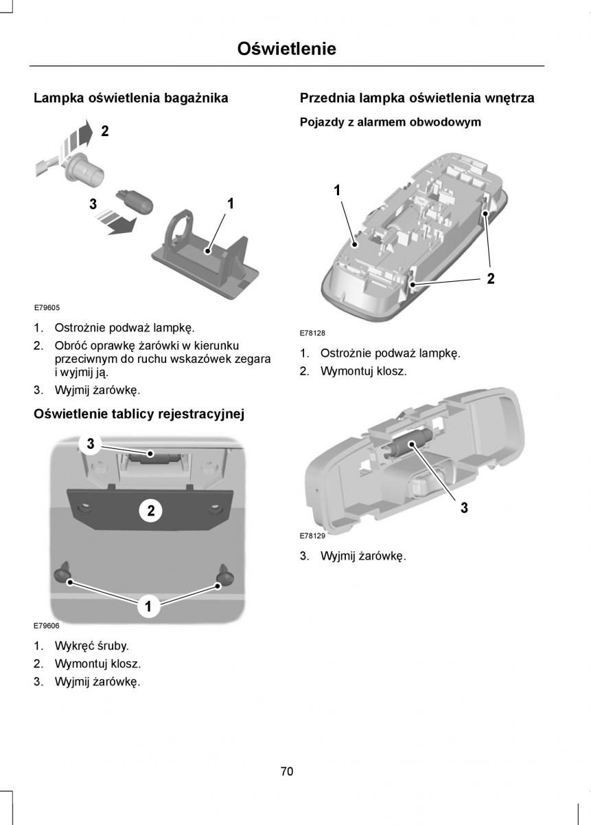 Ford Focus II 2 instrukcja obslugi / page 72