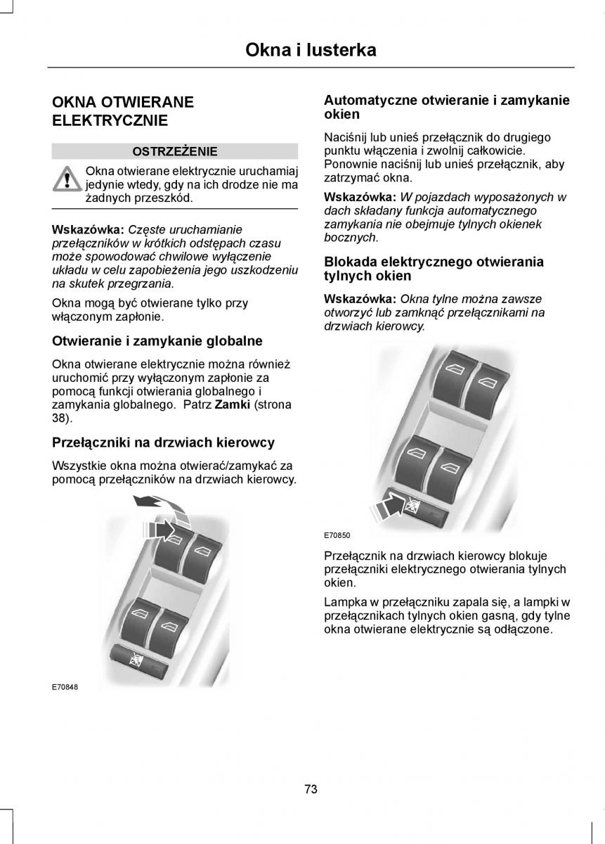 Ford Focus II 2 instrukcja obslugi / page 75