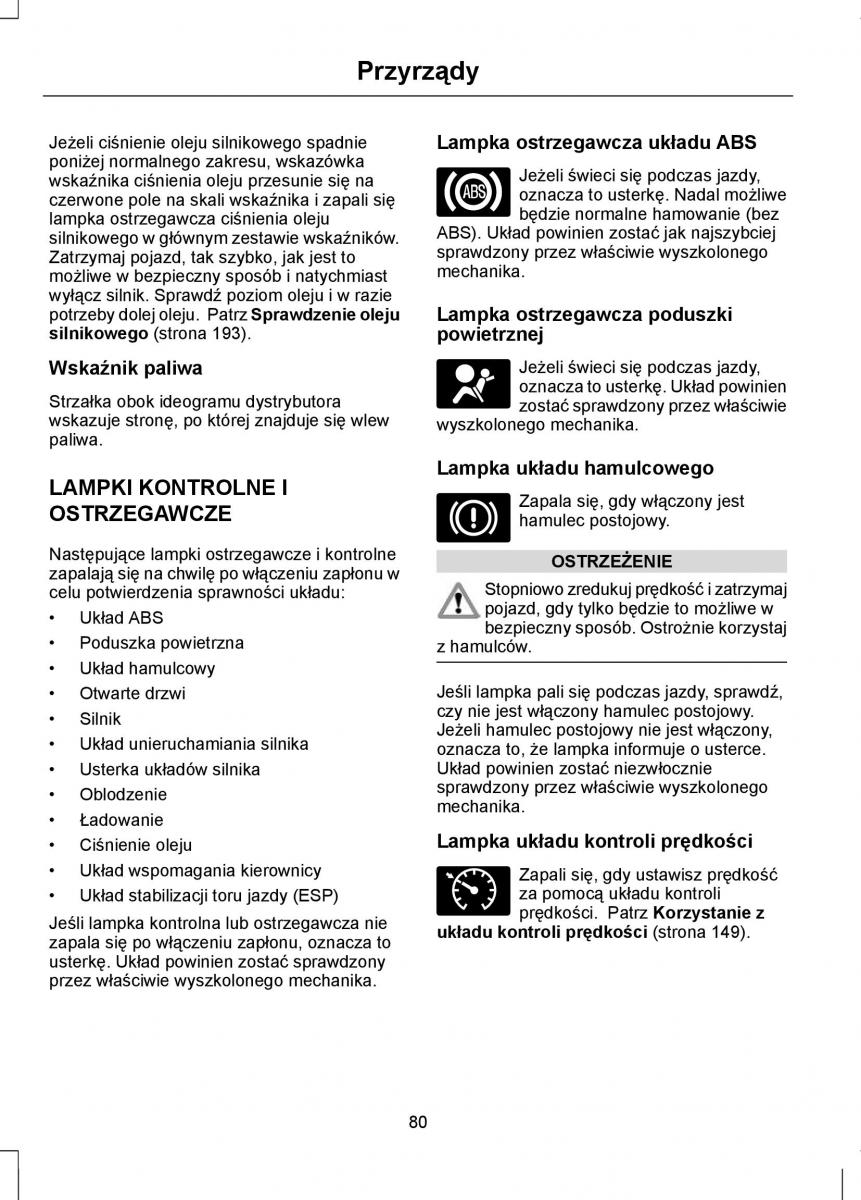 Ford Focus II 2 instrukcja obslugi / page 82