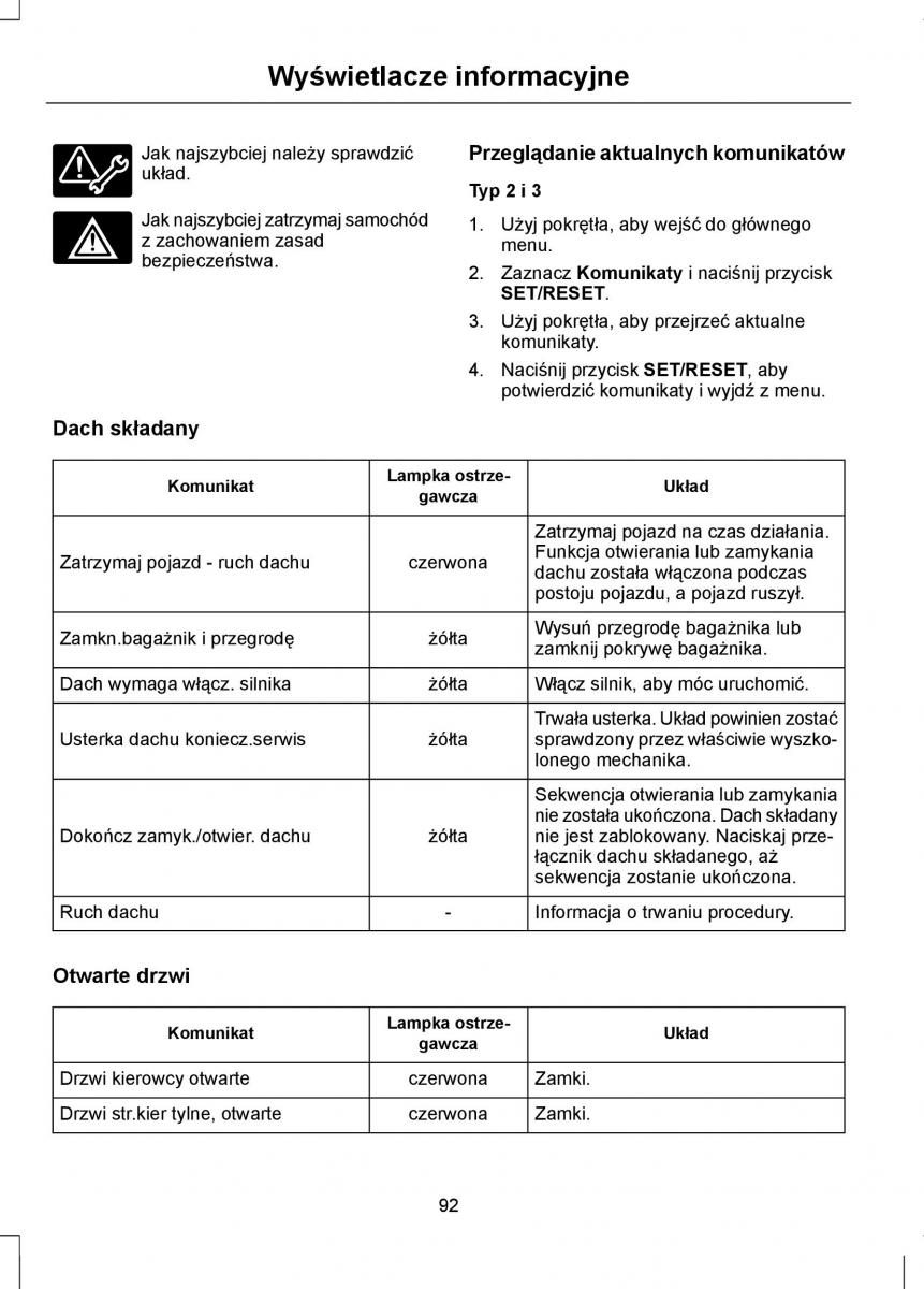 Ford Focus II 2 instrukcja obslugi / page 94