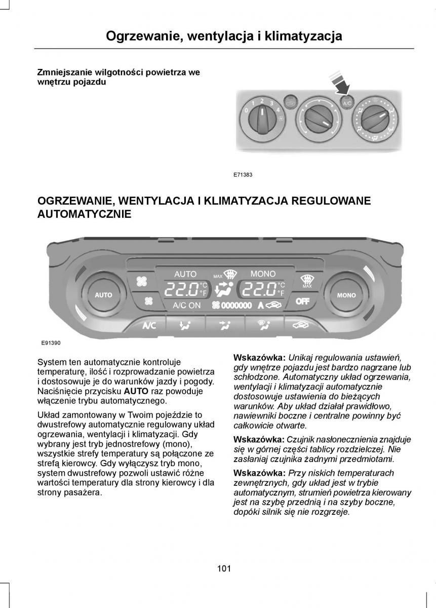 Ford Focus II 2 instrukcja obslugi / page 103