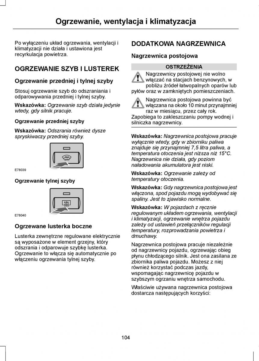 Ford Focus II 2 instrukcja obslugi / page 106