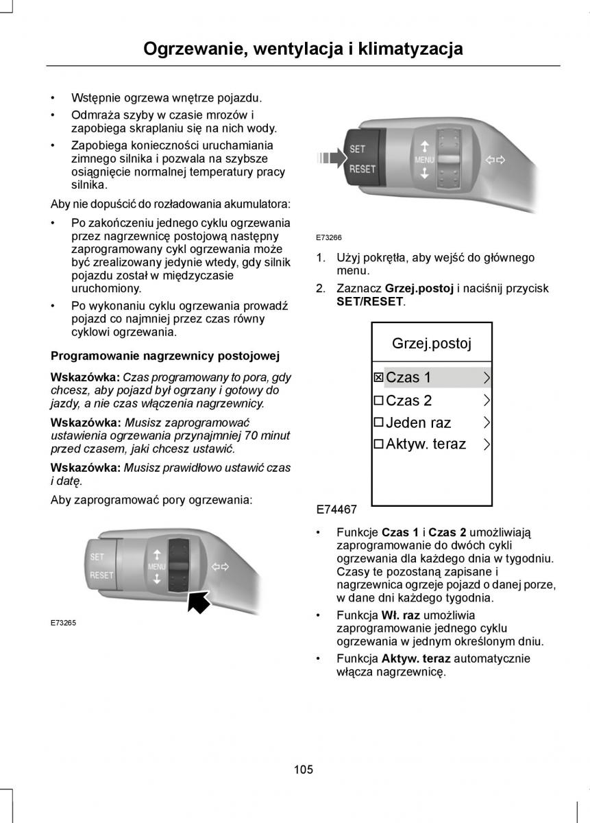 Ford Focus II 2 instrukcja obslugi / page 107