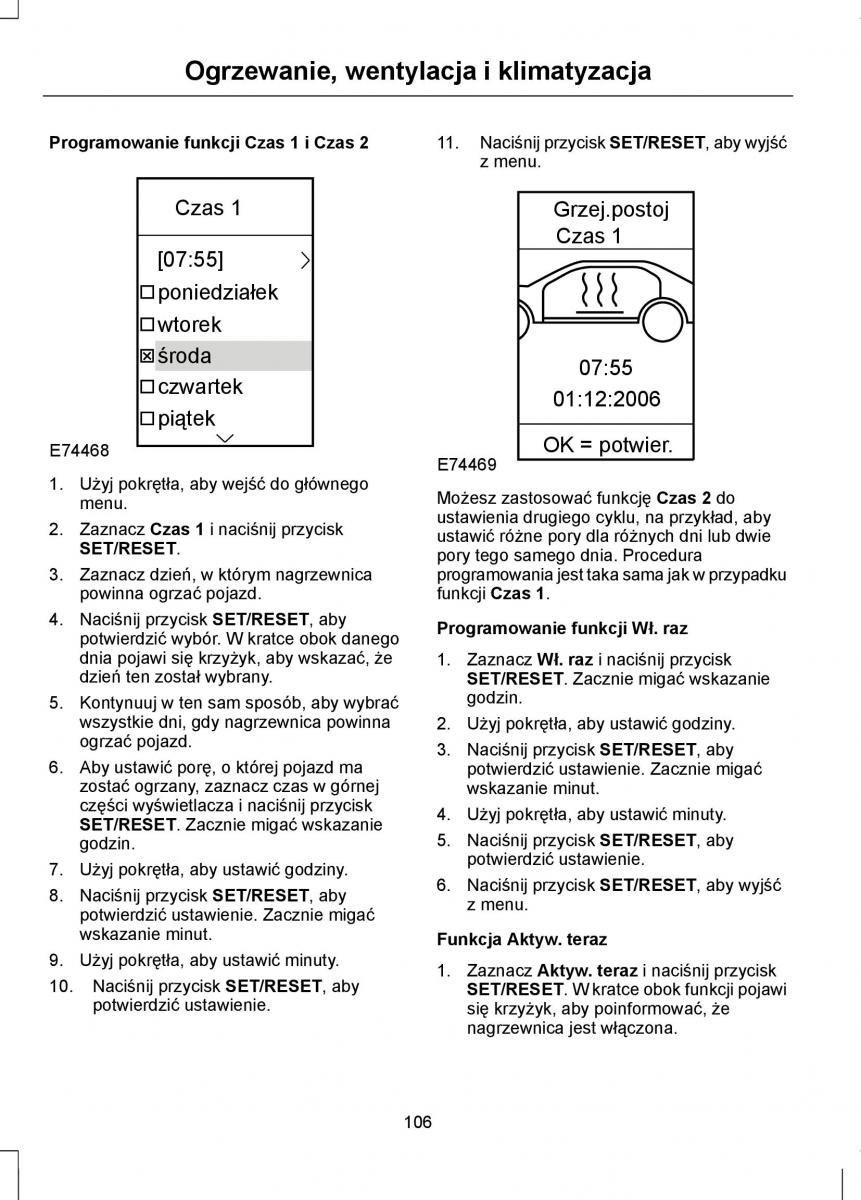 Ford Focus II 2 instrukcja obslugi / page 108