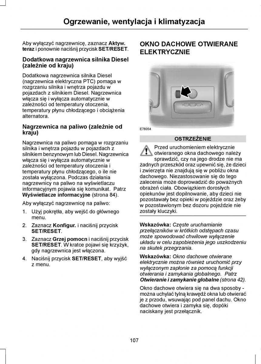 Ford Focus II 2 instrukcja obslugi / page 109