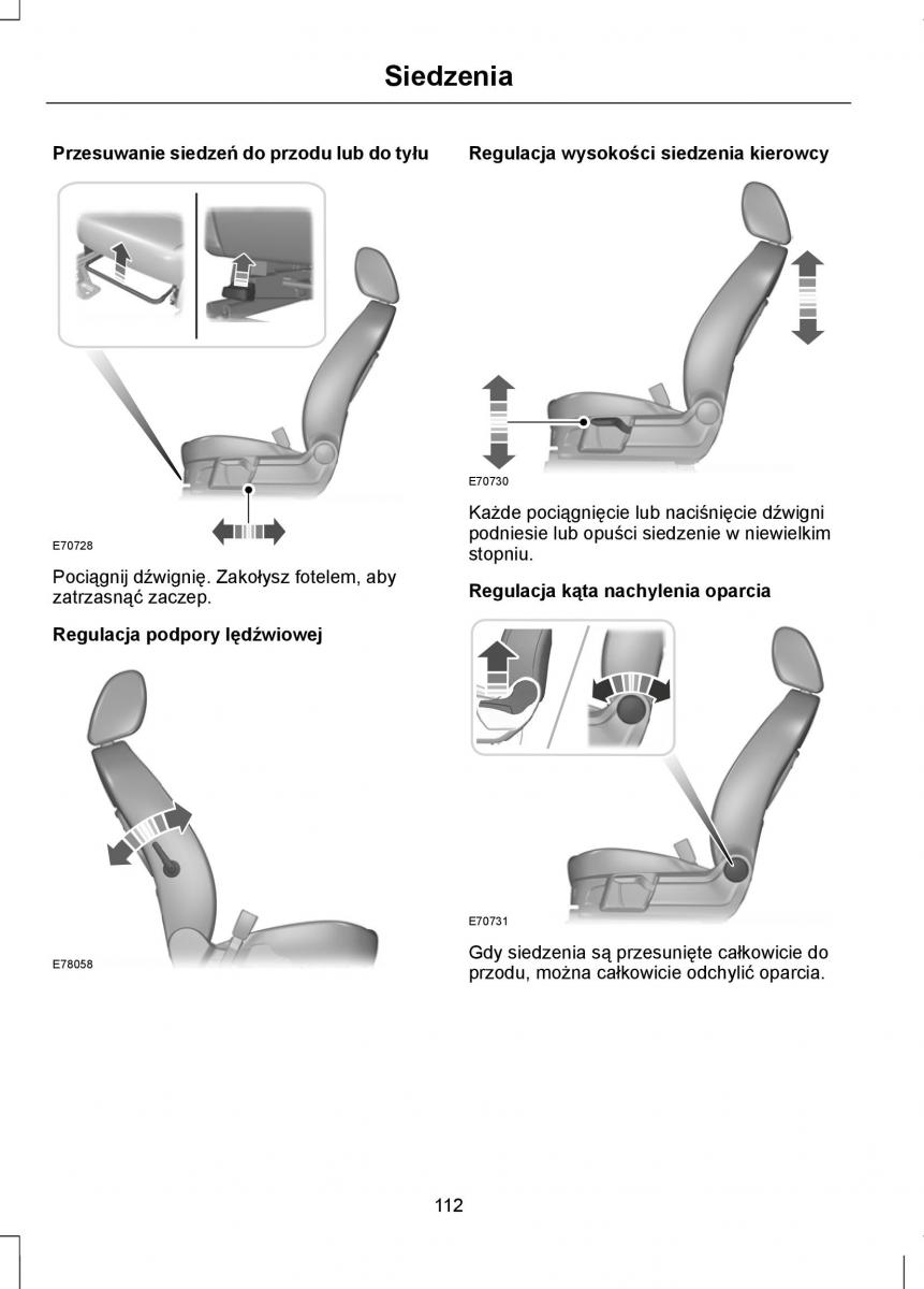 Ford Focus II 2 instrukcja obslugi / page 114