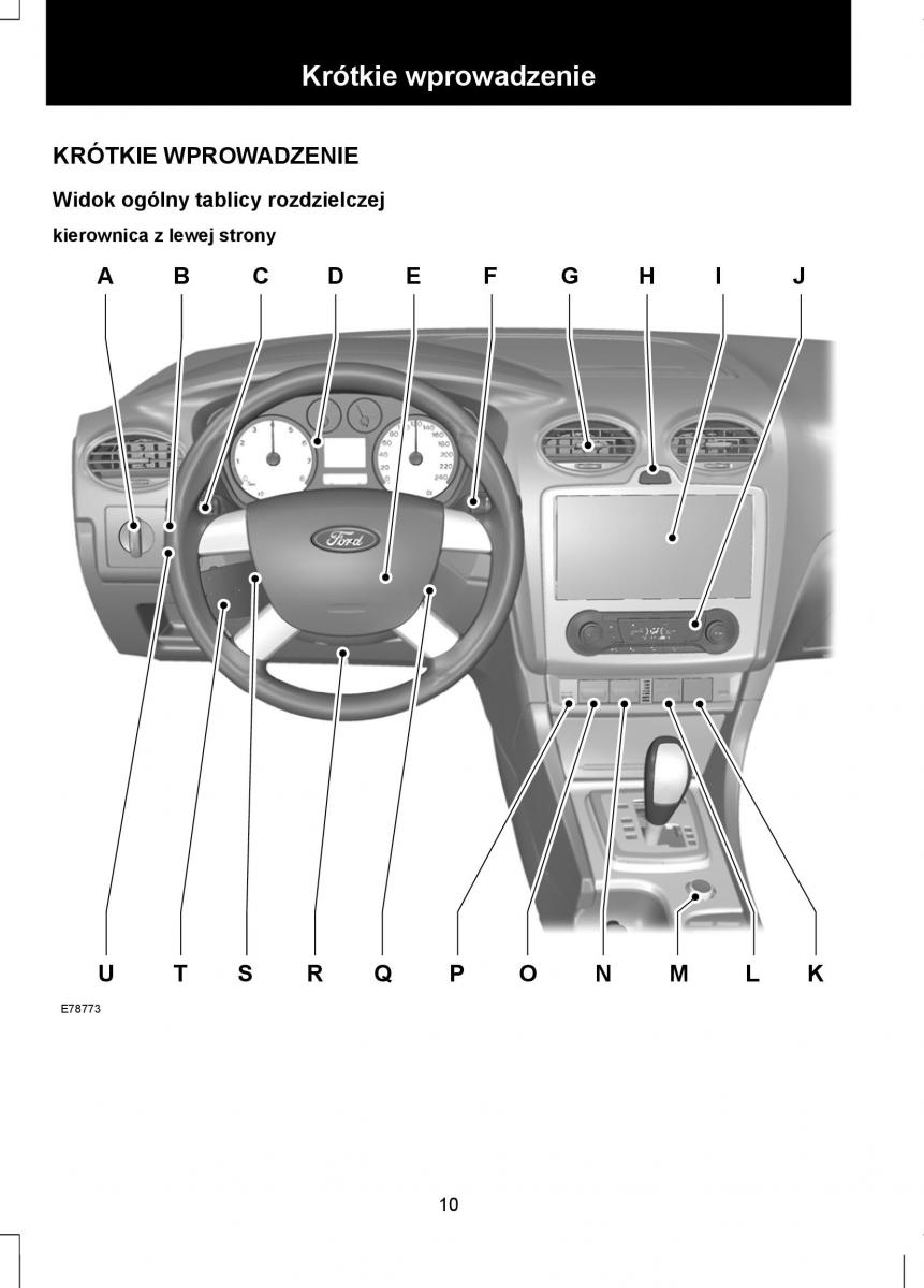 Ford Focus II 2 instrukcja obslugi / page 12