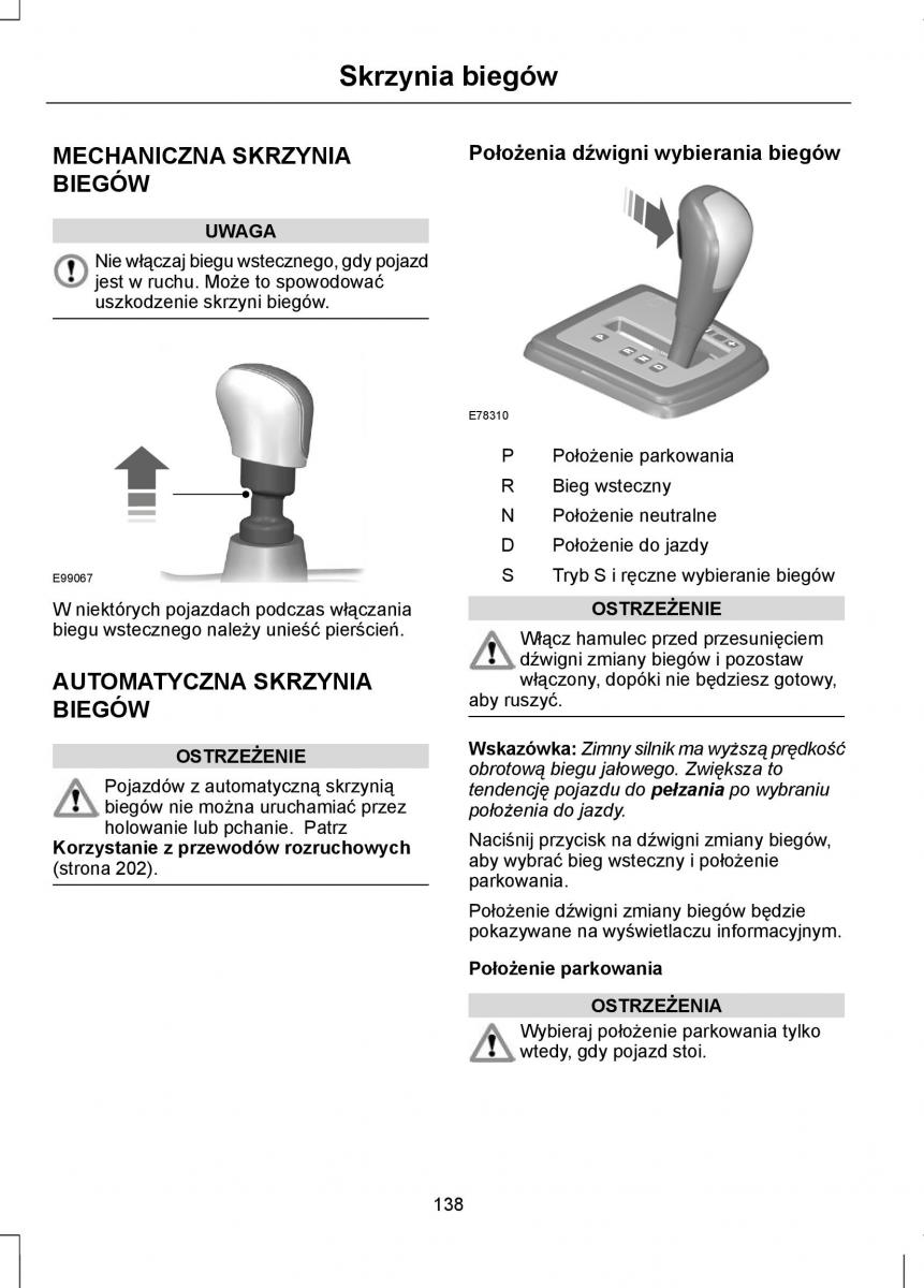 Ford Focus II 2 instrukcja obslugi / page 140