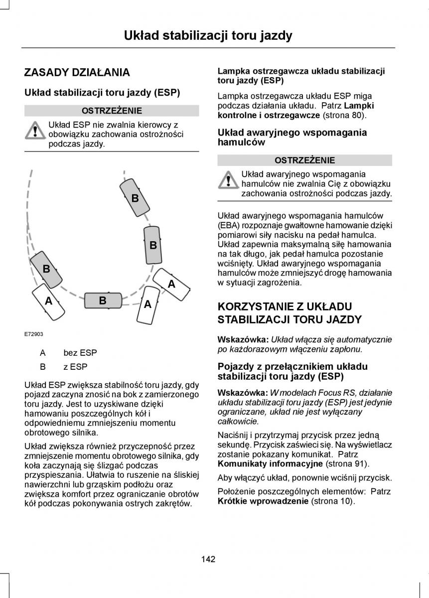 Ford Focus II 2 instrukcja obslugi / page 144