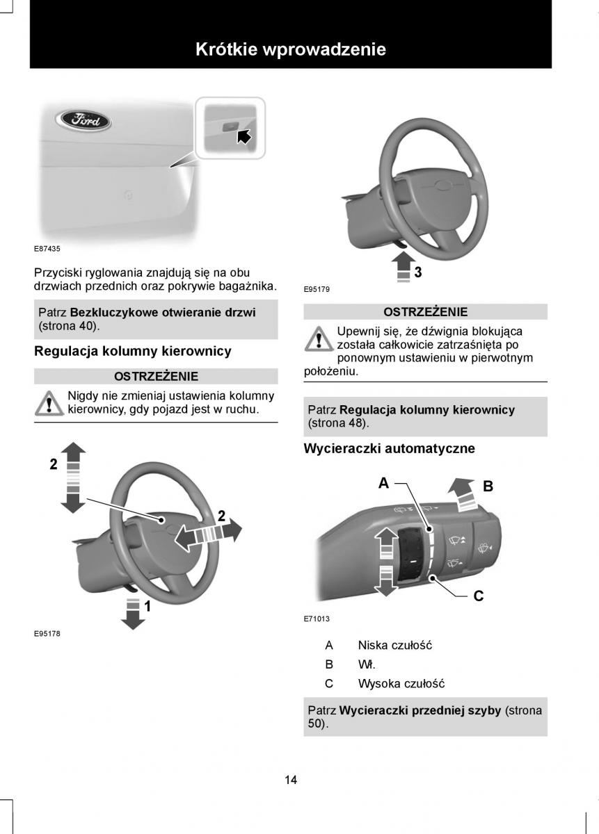 Ford Focus II 2 instrukcja obslugi / page 16