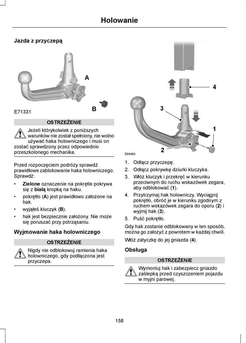 Ford Focus II 2 instrukcja obslugi / page 160