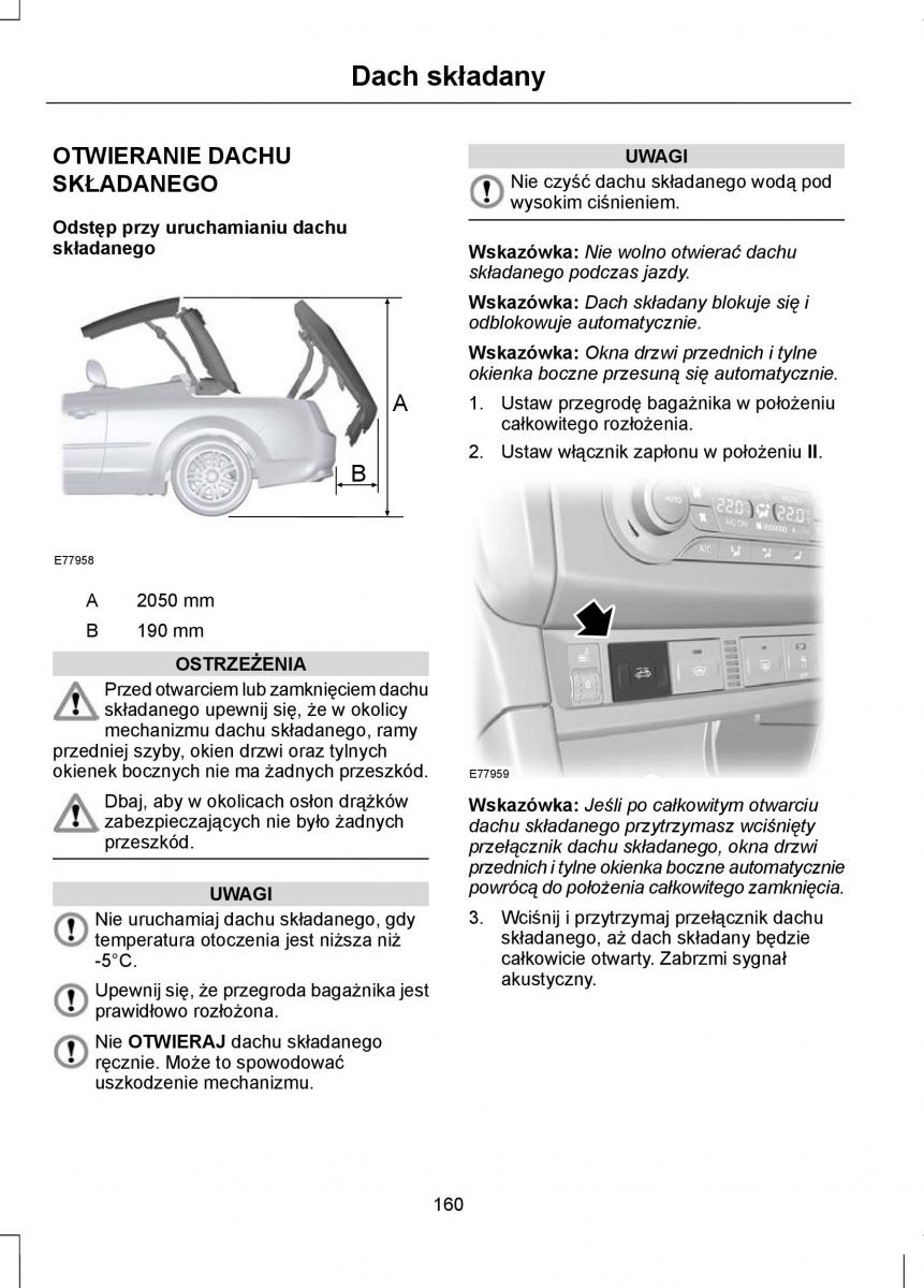 Ford Focus II 2 instrukcja obslugi / page 162